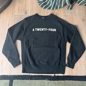 A24 “A Twenty-Four” logo sweatshirt in simple black